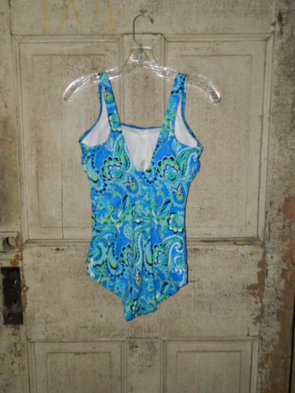 Lands' End One Pc Paisley Swimsuit Sz 8DD (V-1)